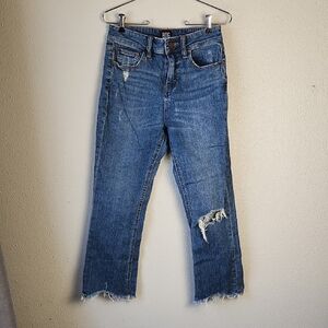BDG URBAN OUTFITTERS KICK FLARE HIGH RISE CROPPED JEANS Size 25